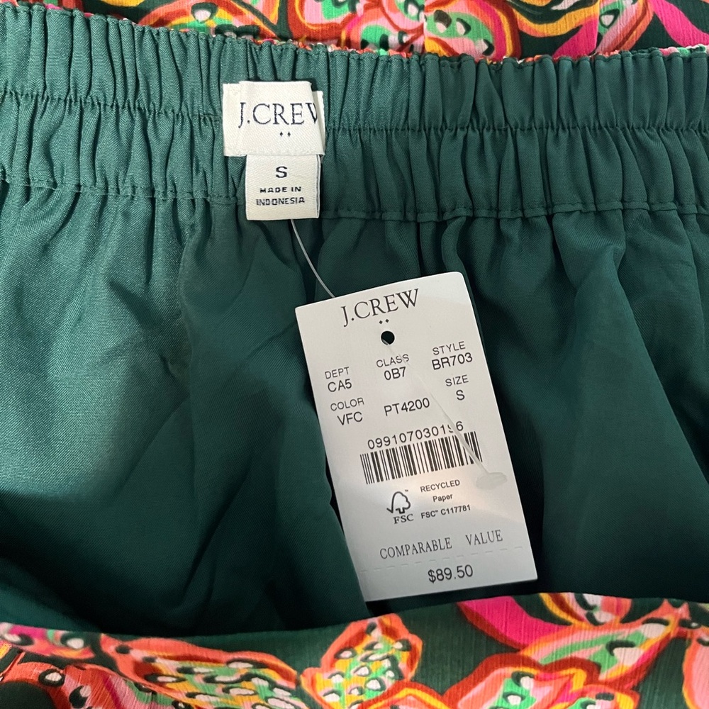 Nwt J. Crew women’s floral tiered lined ruffle skirt size s small new - Picture 5 of 5